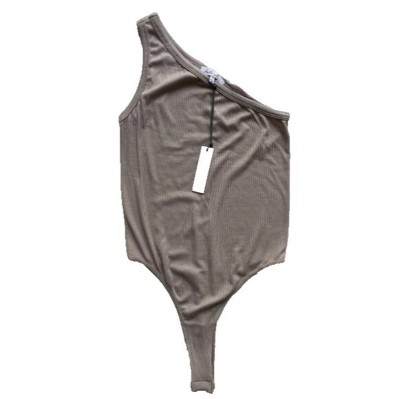 *** Betro Simone One Shoulder Ribbed Bodysuit ( M ) - Picture 1 of 3